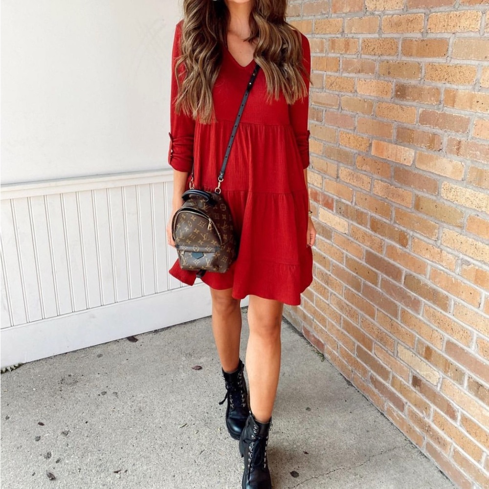 Burgundy dress